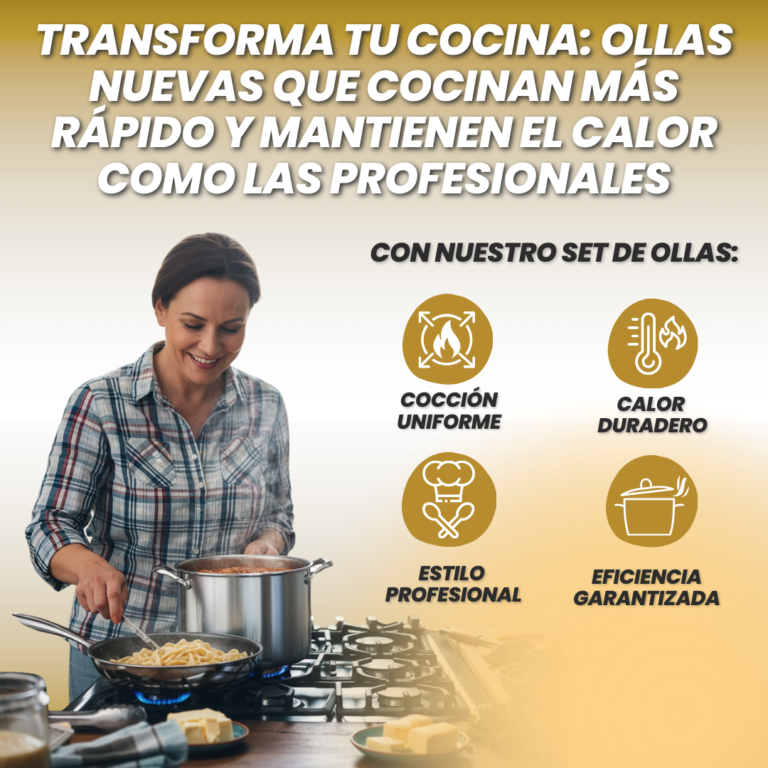 OLLAS DE ACERO INOXIDABLE 12 PIEZAS