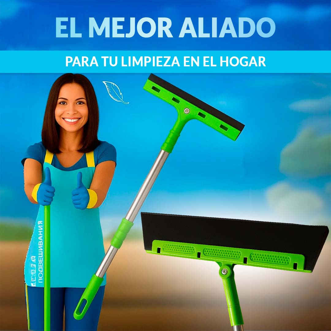 Limpiador tipo escoba para pisos, ventanas y paredes 🎁HOY ENVÍO GRATIS🎁
