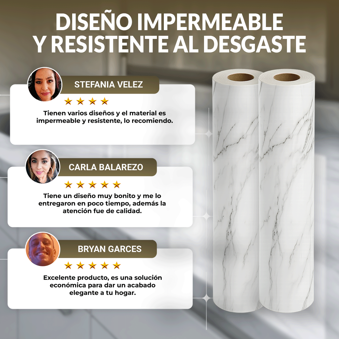 PAPEL ADHESIVO TIPO MARMOL 60cm x 5m  🎁SET X 2 UNIDADES🎁