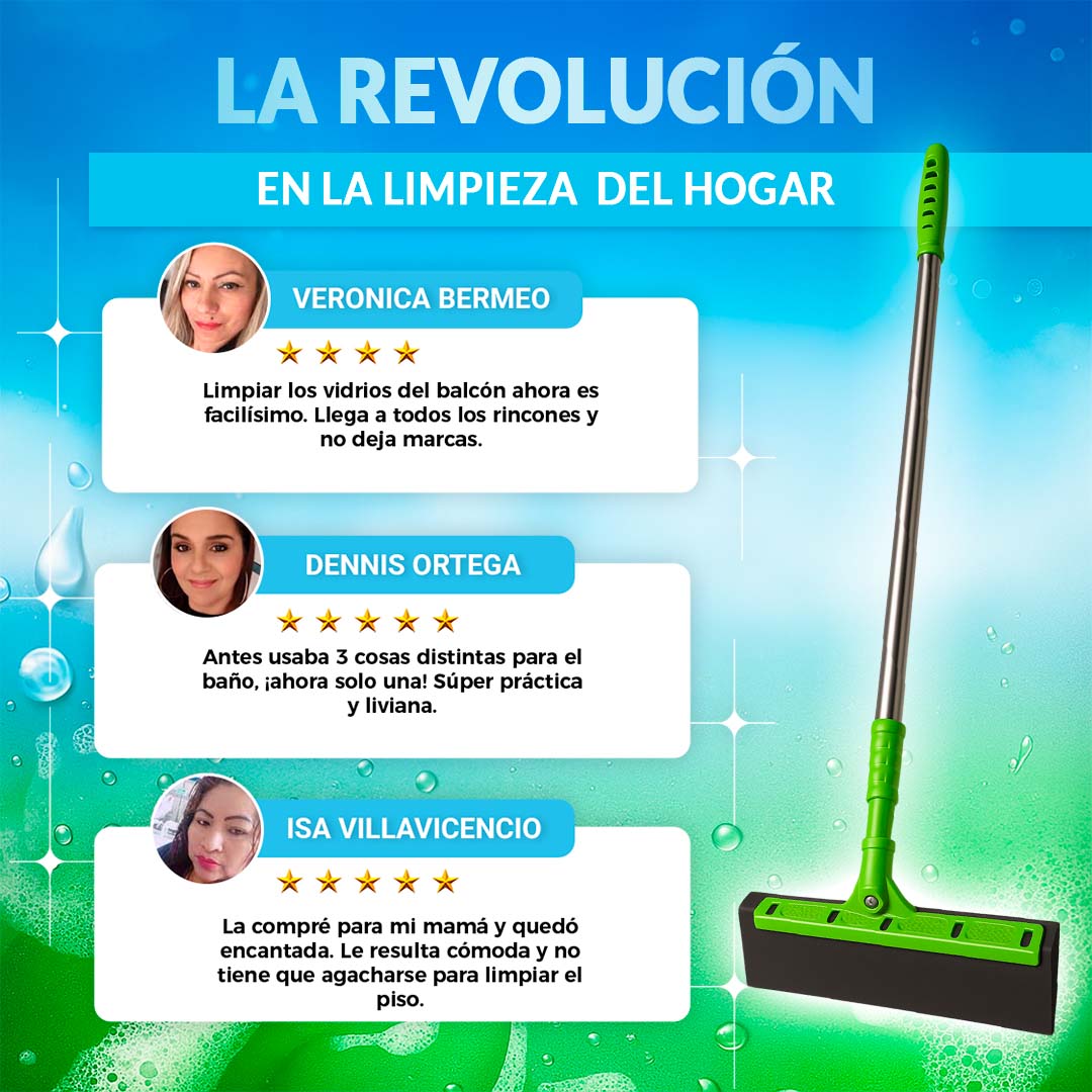 Limpiador tipo escoba para pisos, ventanas y paredes 🎁HOY ENVÍO GRATIS🎁