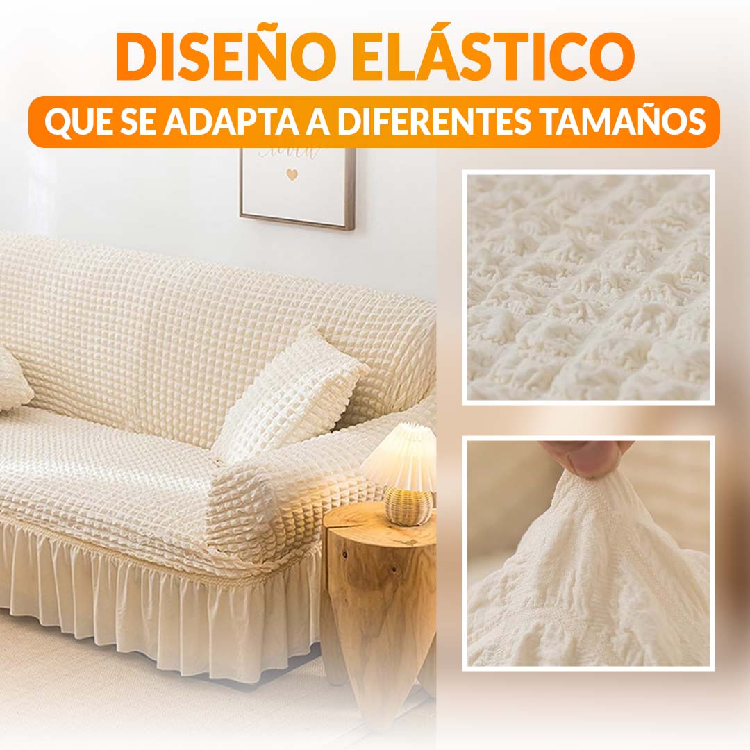 FORRO DE SILLON TIPO GALLETA CON VUELOS 🎁ENVÍO GRATIS🎁