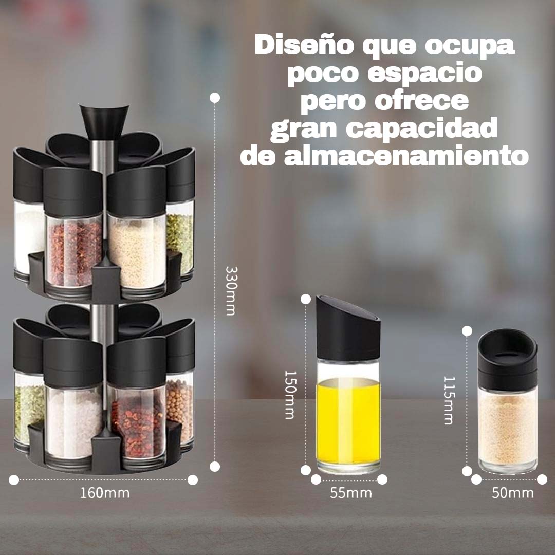ESPECIERO GIRATORIO 2 NIVELES 🎁 12 FRASCOS🎁