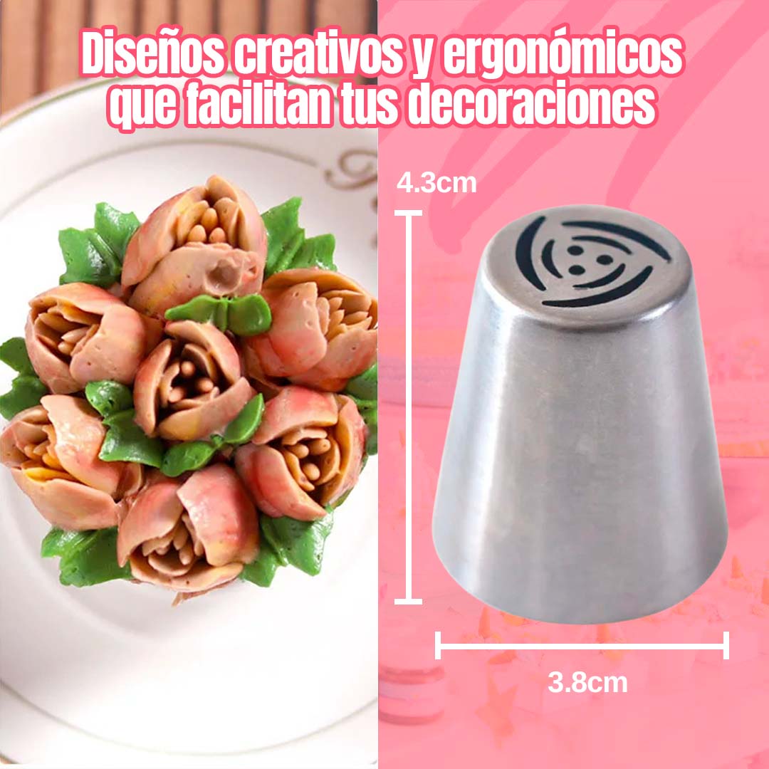 BOQUILLAS RUSAS PARA DECORAR FÁCILMENTE🎁PROMO 7 UNIDADES🎁