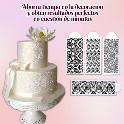 🎁Promo 4 unidades🎁 Láminas para decoración de Repostería (Stencil)