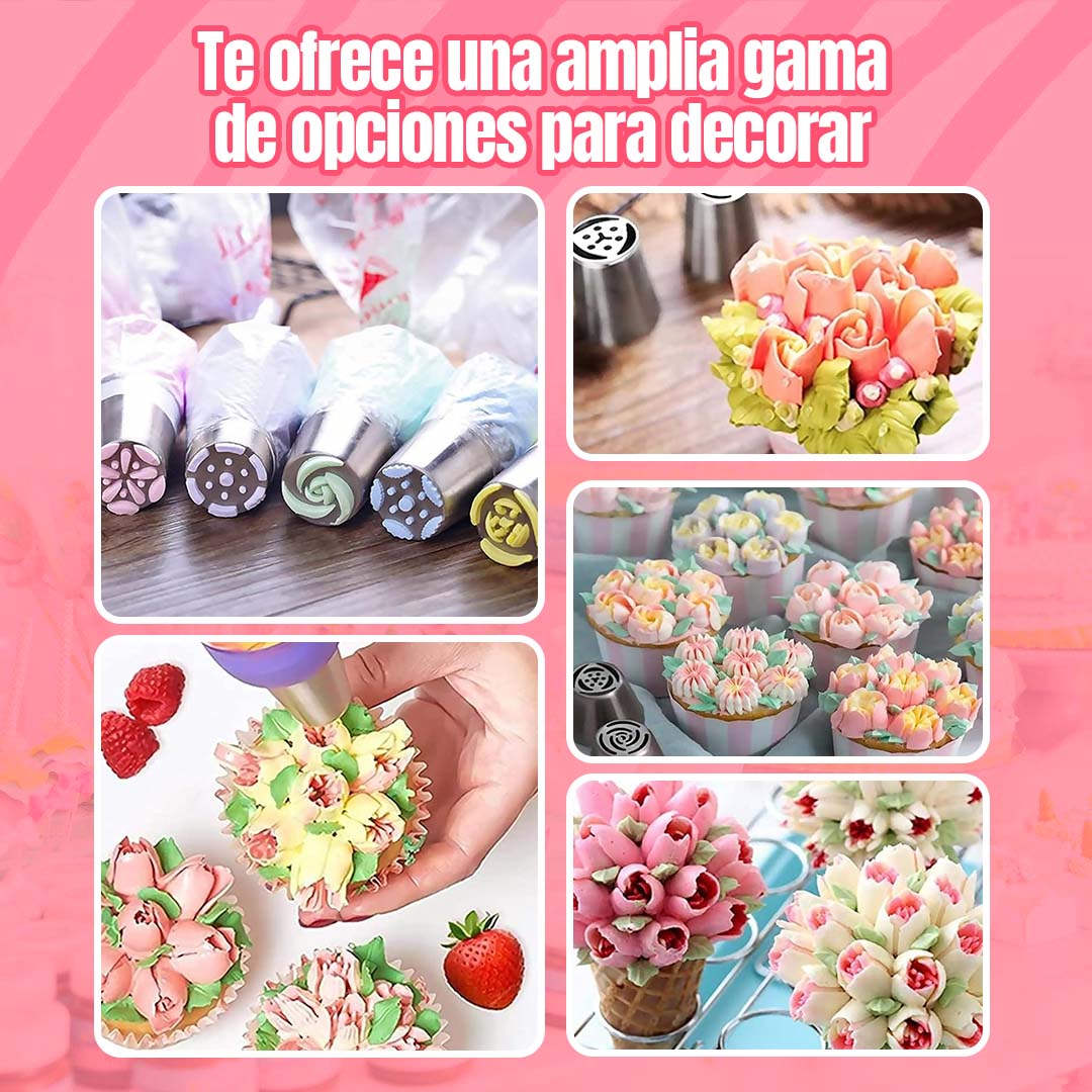 BOQUILLAS RUSAS PARA DECORAR FÁCILMENTE🎁PROMO 7 UNIDADES🎁