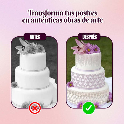 🎁Promo 4 unidades🎁 Láminas para decoración de Repostería (Stencil)
