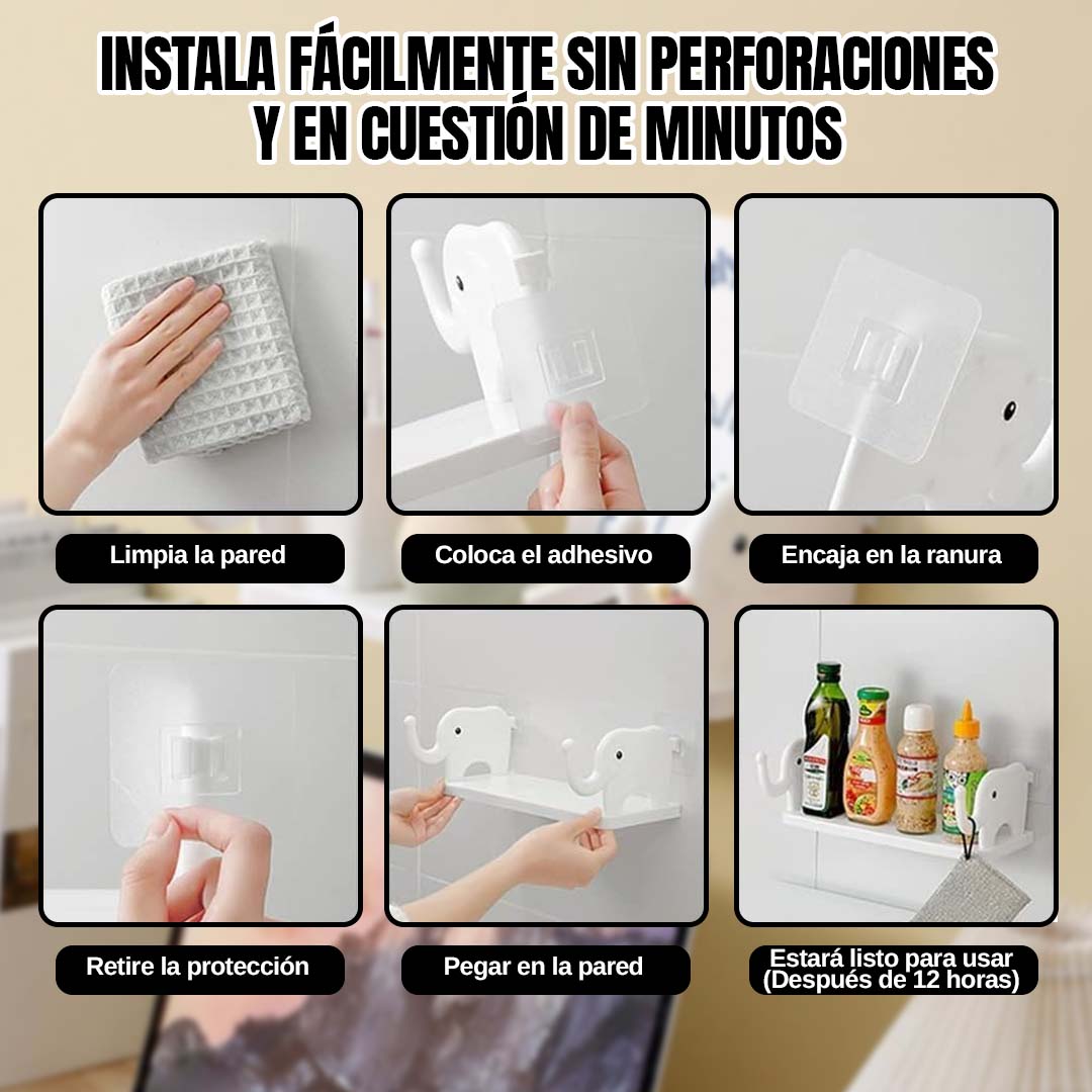 Combo de Repisas Adhesivas 🎁PROMO 2 UNIDADES🎁- FÁCIL INSTALACIÓN