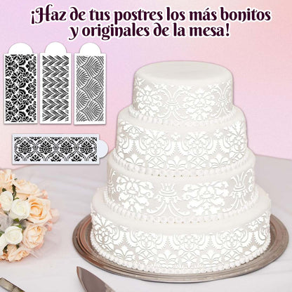 🎁Promo 4 unidades🎁 Láminas para decoración de Repostería (Stencil)