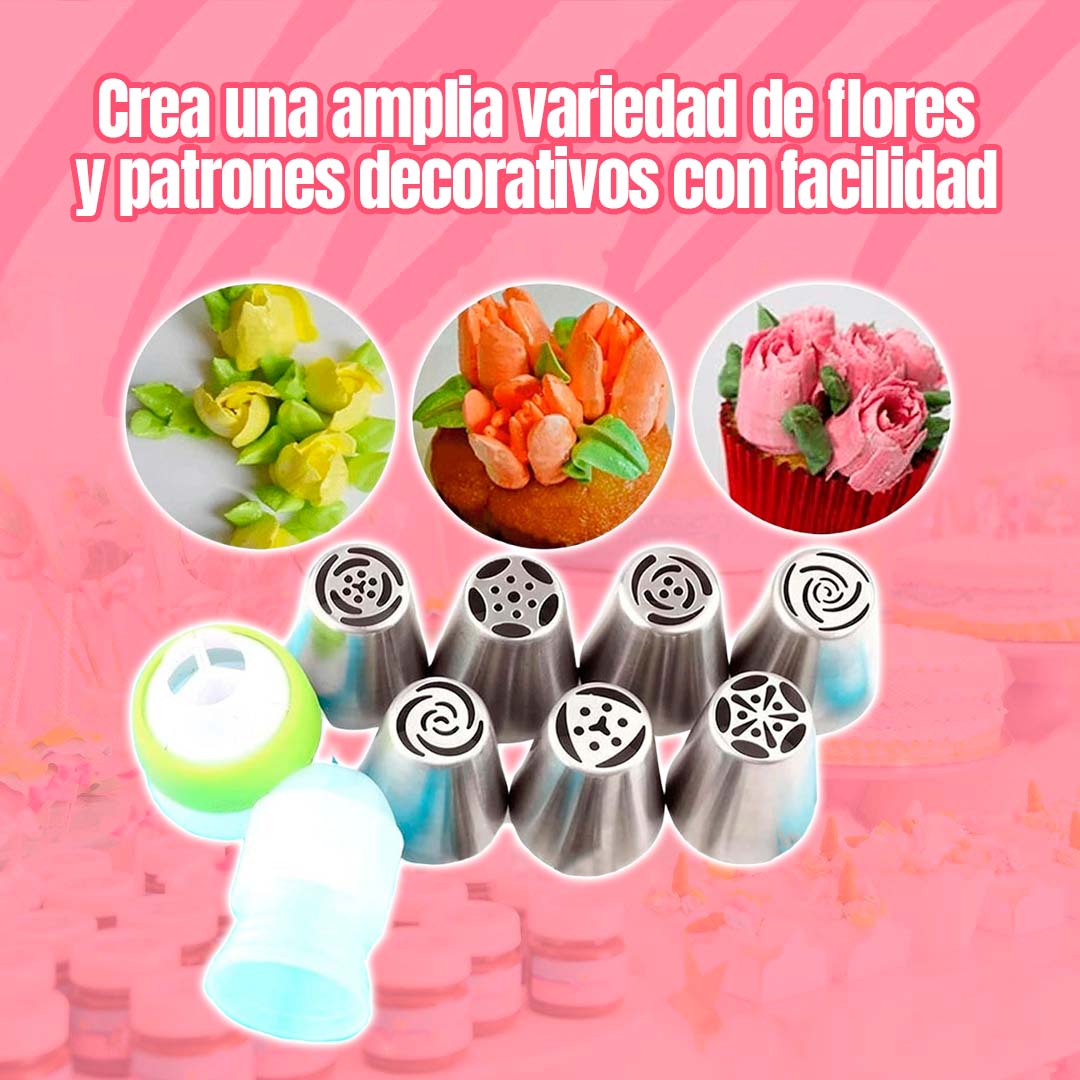 BOQUILLAS RUSAS PARA DECORAR FÁCILMENTE🎁PROMO 7 UNIDADES🎁