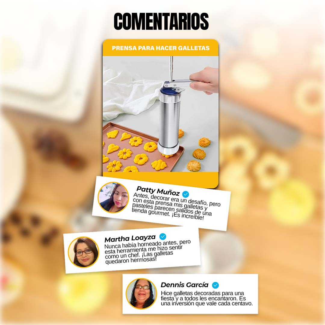 CookiePress🍪 - Prensa para hacer galletas🎁 Gratis 20 plantillas 🎁
