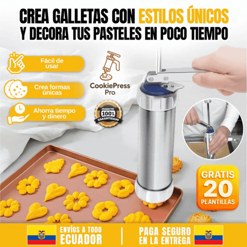 CookiePress🍪 - Prensa para hacer galletas🎁 Gratis 20 plantillas 🎁