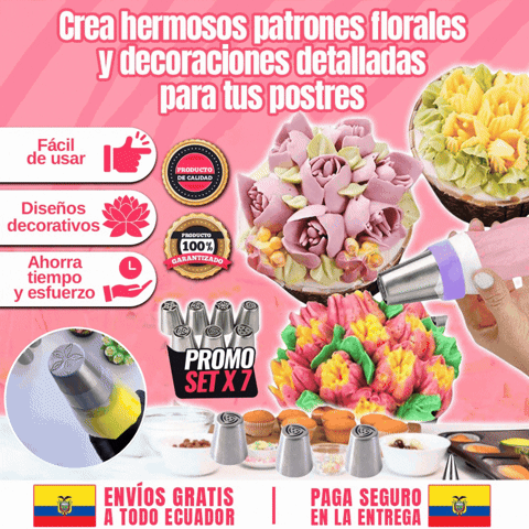 BOQUILLAS RUSAS PARA DECORAR FÁCILMENTE🎁PROMO 7 UNIDADES🎁