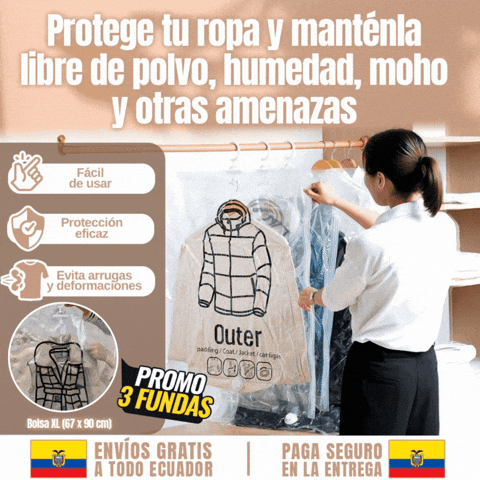 BOLSAS COLGANTES AL VACIO PARA ROPA 🎁PROMO 3 FUNDAS XL🎁