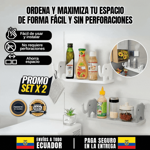Combo de Repisas Adhesivas 🎁PROMO 2 UNIDADES🎁- FÁCIL INSTALACIÓN